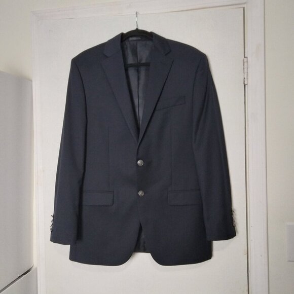 KORS Michael Kors Other - Navy Wool Blend Blazer Gun Metal Crest Buttons&Welted Flap Front Pockets Sz38